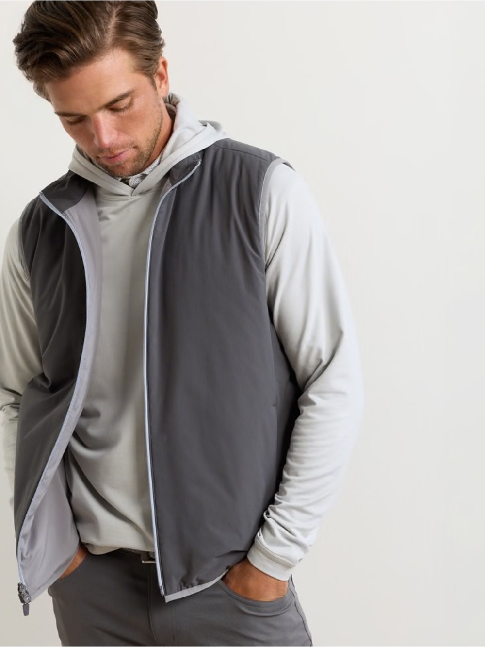 NWT Peter Millar Crown Sport Ridge Vest- MS26EZ05: Iridium (XL)